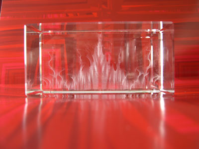 Feigenbaum laser sculpture