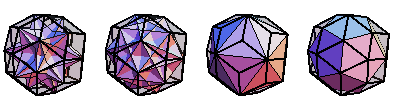 Solids inscribed in a rhombic triacontahedron